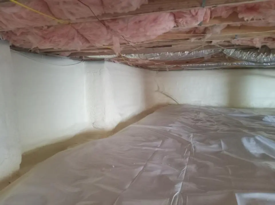Crawl space encapsulation with closed-cell spray foam for Roof Leak Repair in Union Park