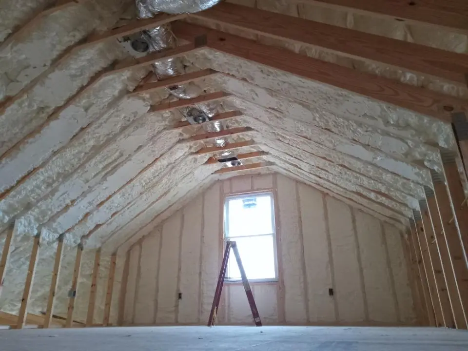 Spray foam roofing application for Crawl Space Insulation project in Union Park